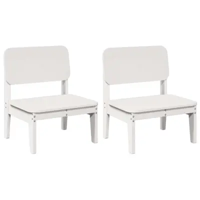 Vrtni stoli - Stol za vrt 2 kosa Bela 60x52,5x72 cm Masivni les borovega lesa JS1166