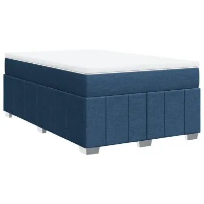 Box spring postelja - Vzmetna postelja z vzmetnico modra 120x190 cm blago SL24366