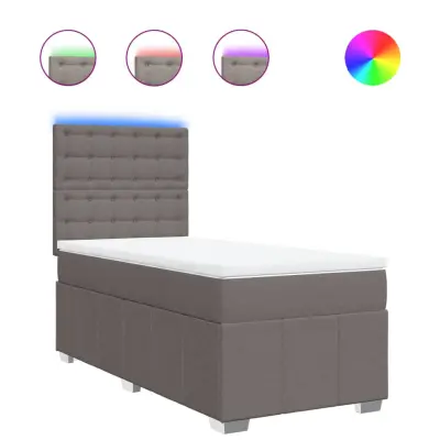 Box spring postelja - Vzmetna postelja z vzmetnico taupe 90x200 cm blago SL23042