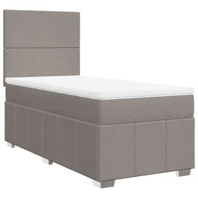 Box spring postelja - Vzmetna postelja z vzmetnico taupe 90x200 cm blago SL23036