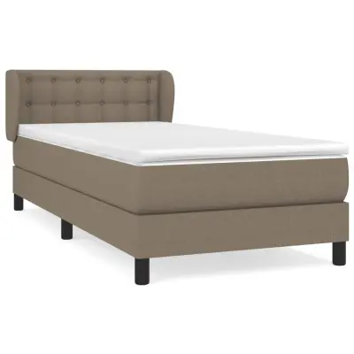 Box spring postelja - Vzmetna postelja z vzmetnico taupe 90x190 cm blago SL13769