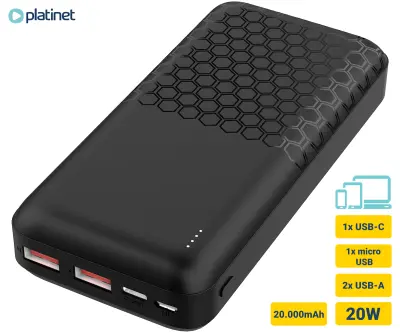 Platinet PMPB20OP18B črna polnilna baterija