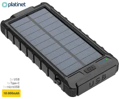 Platinet PMPB10SPW15 SOLAR polnilna baterija