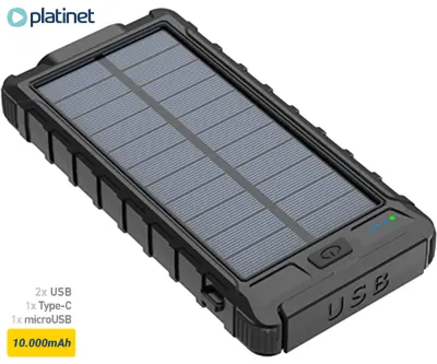 Platinet PMPB10SPW15 SOLAR polnilna baterija