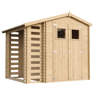 Lesena vrtna lopa - 272x206xH218 cm/ 4,47 m2 - Vrtna hiša brez podov - TIMBELA M386