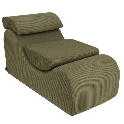 Otroški pouf Wave Lounger, Estetsko - Udoben in varen, idealen za sobo, Aesthetic, Kaki