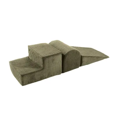 Otroški motorični poligon – igralna pena s 3 elementi brez bazena, Aesthetic, Kaki