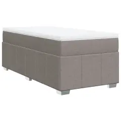 Box spring postelja - Vzmetna postelja z vzmetnico taupe 80x200 cm blago SL5034