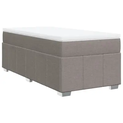 Box spring postelja - Vzmetna postelja z vzmetnico taupe 80x200 cm blago SL5034