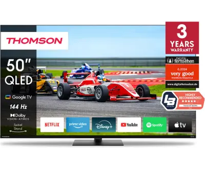 Televizor THOMSON 50QG7C14 QLED Pro, 126 cm (50"), 4K UHD, Google TV, 144Hz, HDR10