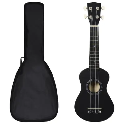 Otroški sopran ukulele z torbo črna 21'' - Set ukulele