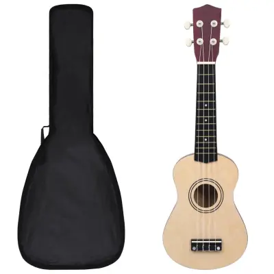 Otroški sopran ukulele z torbo naravne barve 21'' - Set ukulele