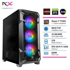 PCX Extian R7 7700X 32GB 2TB RTX5070TI namizni gaming računalnik