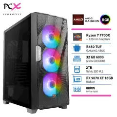 PCX Extian R7 7700X 32GB 2TB RX9070 XT namizni gaming računalnik