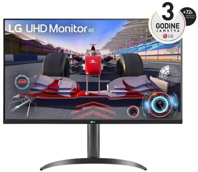 Monitor LG 31,5 32UR550K-B UltraFine, VA, 3840x2160, 2x HDMI, DP, zvočnik