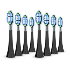 Ultrasonic nastavki za Philips Sonicare C3 Premium Plaque Defense, 8 kosov, črni