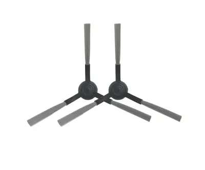 Set dveh stranskih krtač za Viomi V2 Pro, V2 Max, SE, Proscenic M6 Pro, Črna