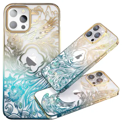OVITEK KINGXBAR ZA IPHONE 14 PRO ZLATO-MODR