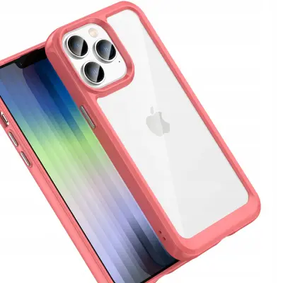OUTER SPACE CASE ETUI OBUDOWA POKROWIEC FUTERAŁ DO IPHONE 12PROMAX CZERWONY