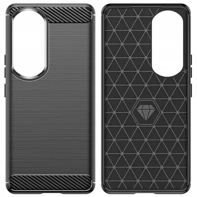 KARBONSKI POKROV OHIŠJA ZADNJA ETUI ZA HONOR 90 PRO ČRN