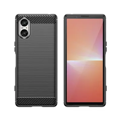 CARBON CASE ETUI OBUDOWA POKROWIEC FUTERAŁ PLECKI DO SONY XPERIA 5 V CZARNE
