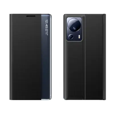 Etui s preklopom in stojalom za Xiaomi 13 Lite New Sleep Case, črn