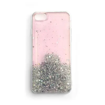 Ovitek svetleč z bleščicami za Samsung Galaxy A22 4G Star Glitter roza
