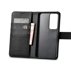 Usnjena torbica za Samsung Galaxy S23 Wallet Case, črna