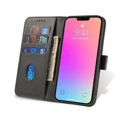 Ovitek s preklopom in denarnico za Xiaomi Redmi Note 12 5G / Poco X5 5G Magnet Case črn