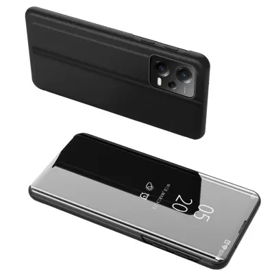 Sijajna preklopna torbica za Xiaomi Redmi Note 12 Pro / Poco X5 Pro 5G Clear View Case črna