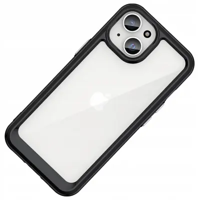 OUTER SPACE CASE ETUI OBUDOWA POKROWIEC FUTERAŁ DO IPHONE 15 PLUS CZARNE