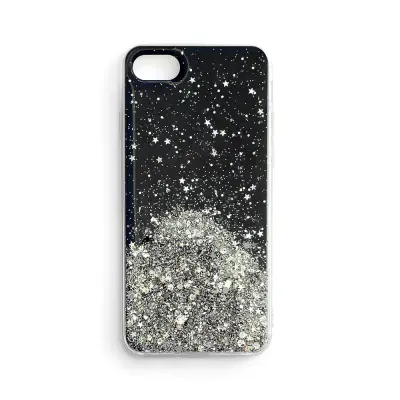 Ovitek svetleč z bleščicami za Samsung Galaxy S21+ 5G Star Glitter črn