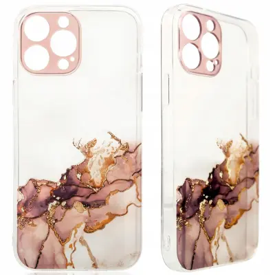 MARBLE CASE ETUI OBUDOWA POKROWIEC DO XIAOMI REDMI NOTE 11 PRO BRĄZOWY