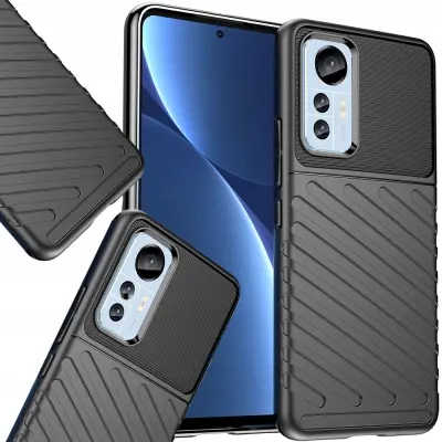 THUNDER CASE ETUI OBUDOWA POKROWIEC FUTERAŁ PLECKI DO XIAOMI 12 LITE CZARNE