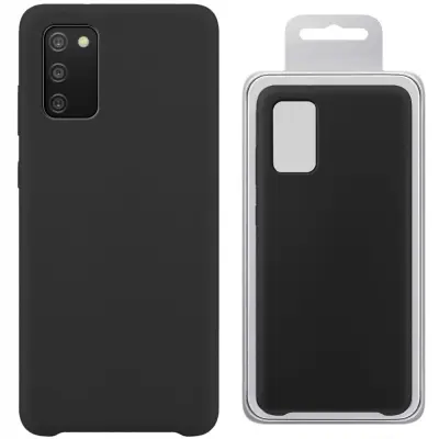 SILIKONSKI OVITEK OVITEK OHIŠJE OVITEK ZA SAMSUNG GALAXY A03S ČRN