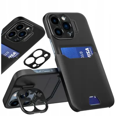 USNJENA STOJEČA OVITEK ZA IPHONE 14 PRO ČRNA