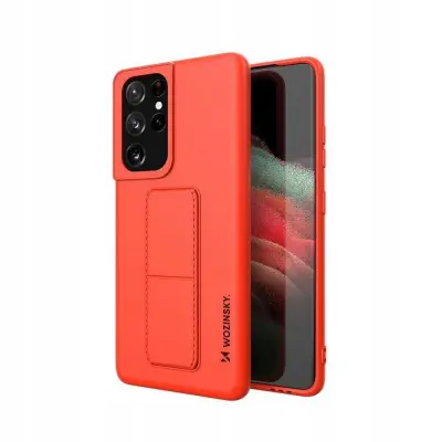 WOZINSKY ETUI CASE OBUDOWA POKROWIEC DO SAMSUNG GALAXY S21ULTRA 5G CZERWONE