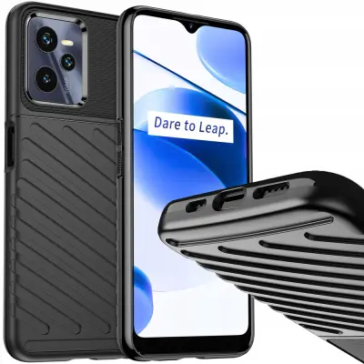 THUNDER CASE POKROV OHIŠJA ZADNJA ETUI ZA REALME C35 ČRNO