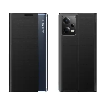 Ovitek z zavihkom in stojalom za Xiaomi Redmi Note 12 5G / Poco X5 5G New Sleep Case črn