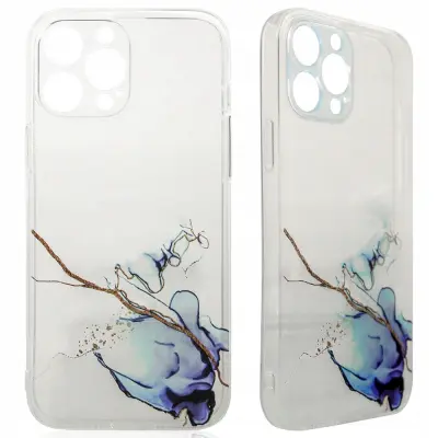 MARBLE CASE ETUI OBUDOWA POKROWIEC FUTERAŁ PLECKI DO IPHONE 12PRO NIEBIESKI