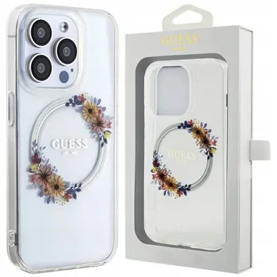 GUESS ETUI CASE OBUDOWA FUTERAŁ Z MAGSAFE DO IPHONE 15 PROMAX PRZEZROCZYSTE