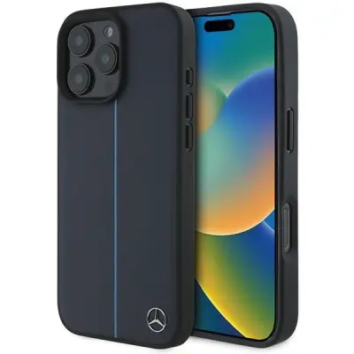 USNJENI OVITEK MERCEDES MB BLUE LINE MAGSAFE ZA IPHONE 16 PRO MAX MORNO MODER