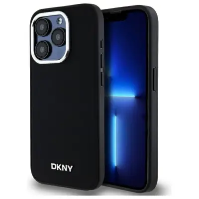 DKNY PLAIN LOGO MAGSAFE CASE OVITEK ZA IPHONE 15 PRO MAX ČRN