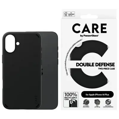 OVITEK CARE BY PANZERGLASS ZA IPHONE 16 PLUS ČRN