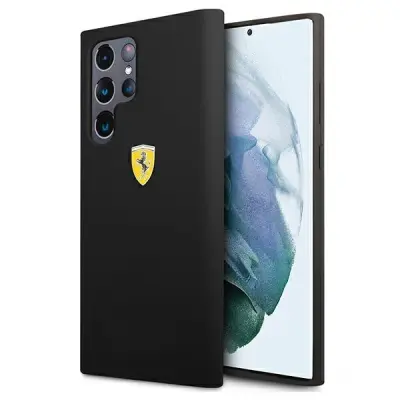 SILIKONSKI OVITEK FERRARI ON TRACK ZA SAMSUNG GALAXY S22 ULTRA ČRN