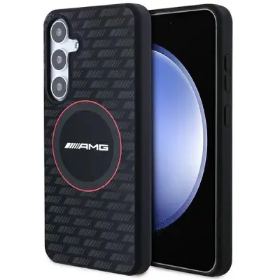 AMG SILIKONSKI OVITEK Z VZORECEM CARBON ZA MAGSAFE ZA SAMSUNG GALAXY S24 ČRN