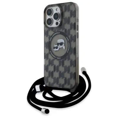 KARL LAGERFELD IML OVITEK CROSSBODY MONOGRAM ZA MAGSAFE ZA IPHONE 16 PRO ČRN
