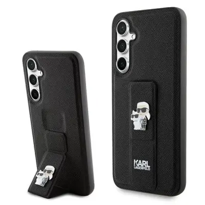 KARL LAGERFELD GRIPSTAND SAFFIANO OVITEK ZA SAMSUNG GALAXY S23 FE ČRNA