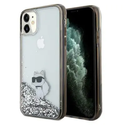 OVITEK CHOUPETTE KARL LAGERFELD LIQUID GLITTER ZA IPHONE 11 XR PROZOREN