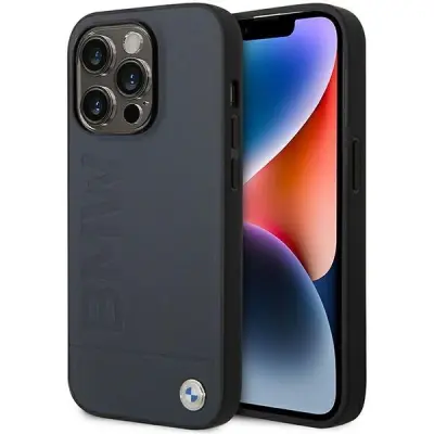 USNJENI OVITEK BMW HOT STAMP ZA MAGSAFE ZA IPHONE 14 PRO NAVY BLUE CASE